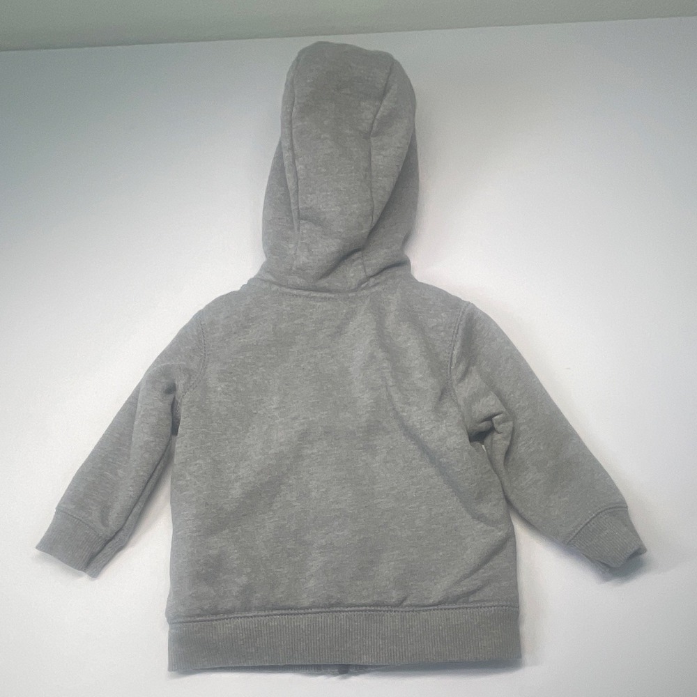 Carter's Hooded Full Zip Fleece Lined Jacket Gray/Tan Cotton Blend Unisex 9-12M - Picture 4 of 4